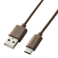 USBケーブル USB A to USB C インテリアカラー RoHS ダークブラウン MPA-ACI10DB エレコム 1個