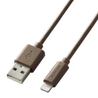 エレコム USB-A to Lightningケーブル/インテリアカラー/1.0m/ダークブラウン MPA-UALI10DB 1個