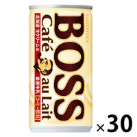 【缶コーヒー】サントリー BOSS（ボス） カフェオレ 185g 1箱（30缶入）（わけあり品）