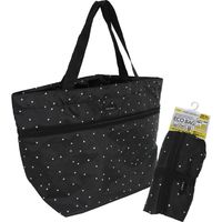 センバドー 前かごフィット拡張エコバッグ ランダムドット BK 651-2164 1個（直送品）