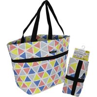 センバドー 前かごフィット拡張エコバッグ サンカク ML 651-2162 1個（直送品）