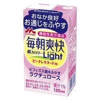 森永乳業 毎朝爽快Light ピーチレモネード味 125ml 1箱（24本入）