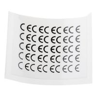 アールエスコンポーネンツ RS PRO 粘着剤付きラベル 500枚入り 黒 白 CE 445-4114 1袋(500個)（直送品）