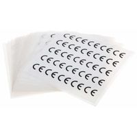 アールエスコンポーネンツ RS PRO 粘着剤付きラベル 500枚入り 黒 白 CE 445-4136 1袋(500個)（直送品）