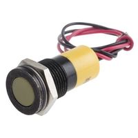 アールエスコンポーネンツ RS PRO 表示灯， 24V dc， 黄， 実装ホールサイズ:14mm 703-9008 1個（直送品）