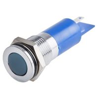 アールエスコンポーネンツ RS PRO 表示灯， 6 → 36V dc， 青， 実装ホールサイズ:14mm 703-9046 1個（直送品）