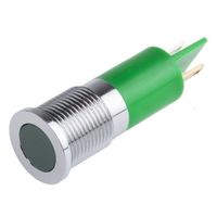 アールエスコンポーネンツ RS PRO 表示灯， 6 → 36V dc， 緑， 実装ホールサイズ:14mm 703-9049 1個（直送品）