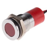 アールエスコンポーネンツ RS PRO 表示灯， 6 → 36V dc， 赤， 実装ホールサイズ:14mm 703-9077 1個（直送品）