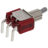 アールエスコンポーネンツ RS PRO トグルスイッチ， SPDT， PCB， ラッチ 734-7104 1個（直送品）