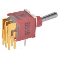 アールエスコンポーネンツ RS PRO トグルスイッチ， DPDT， PCB， ラッチ 734-7157 1個（直送品）