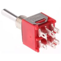 アールエスコンポーネンツ RS PRO トグルスイッチ， DPDT， パネルマウント， OnーOnーOn 734-7202 1個（直送品）