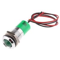 アールエスコンポーネンツ RS PRO 表示灯， 24V dc， 緑， 実装ホールサイズ:14mm 722-7407 1個（直送品）