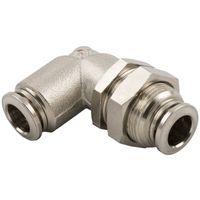 アールエスコンポーネンツ 90 DEGREE BULKHEAD ELBOW FITTING， 6 MM 187-5707 1袋(10個)（直送品）