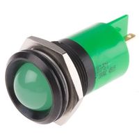 アールエスコンポーネンツ RS PRO 表示灯， 110V ac， 緑， 実装ホールサイズ:22mm 203-571 1個（直送品）