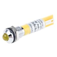 アールエスコンポーネンツ RS PRO 表示灯， 110V ac， 黄， 実装ホールサイズ:8mm 203-802 1個（直送品）