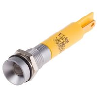 アールエスコンポーネンツ RS PRO 表示灯， 黄， 実装ホールサイズ:8mm 206-873 1個（直送品）