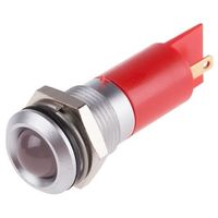 アールエスコンポーネンツ RS PRO 表示灯， 赤， 実装ホールサイズ:14mm 206-889 1個（直送品）