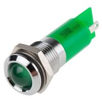 アールエスコンポーネンツ RS PRO 表示灯， 110V ac， 緑， 実装ホールサイズ:14.5mm 211-320 1個（直送品）