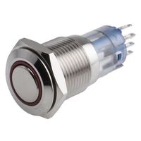 アールエスコンポーネンツ RS PRO 押しボタンスイッチ， ラッチ， パネルマウント， 単極双投(SPDT) 811-8409 1個（直送品）