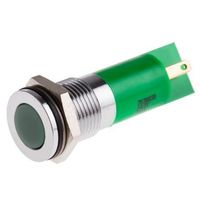 アールエスコンポーネンツ RS PRO 表示灯， 24V dc， 緑， 実装ホールサイズ:14mm 703-8838 1個（直送品）