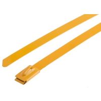 RS PRO 結束バンド 360mm x 7.9 mm ポリエステルコーティングしたステンレススチール 743