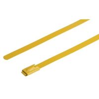 RS PRO 結束バンド 360mm x 4.6 mm ポリエステルコーティングしたステンレススチール 743