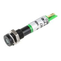 アールエスコンポーネンツ RS PRO 表示灯， 24V dc， 緑， 実装ホールサイズ:6mm 700-1634 1個（直送品）