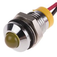 アールエスコンポーネンツ RS PRO 表示灯， 2V dc， 黄， 実装ホールサイズ:8mm 723-9337 1個（直送品）