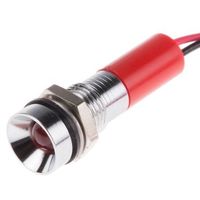 アールエスコンポーネンツ RS PRO 表示灯， 24V dc， 赤， 実装ホールサイズ:8mm 723-9426 1個（直送品）