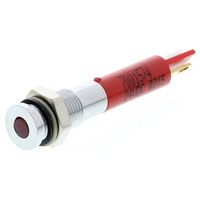 アールエスコンポーネンツ RS PRO 表示灯， 24V dc， 赤， 実装ホールサイズ:6mm 700-1574 1個（直送品）