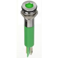 アールエスコンポーネンツ RS PRO 表示灯， 2V dc， 緑， 実装ホールサイズ:8mm 134-5535 1個（直送品）