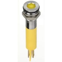 アールエスコンポーネンツ RS PRO 表示灯， 2V dc， 黄， 実装ホールサイズ:8mm 134-5536 1個（直送品）