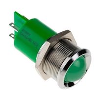 アールエスコンポーネンツ RS PRO 表示灯， 緑， 実装ホールサイズ:22mm 211-601 1個（直送品）