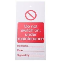 アールエスコンポーネンツ RS PRO ロックアウトタグ 792-4502 1袋(10個)（直送品）