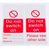 アールエスコンポーネンツ RS PRO ロックアウトタグ 792-4506 1袋(10個)（直送品）