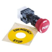 アールエスコンポーネンツ RS PRO 押しボタンスイッチ， ラッチ， パネルマウント， 双極双投(DPDT) 745-2442 1個（直送品）