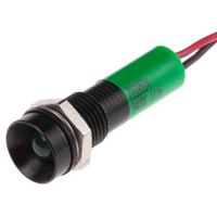 アールエスコンポーネンツ RS PRO 表示灯， 24V dc， 緑， 実装ホールサイズ:8mm 723-9514 1個（直送品）