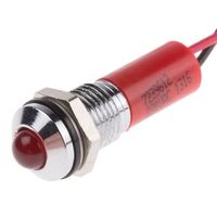 アールエスコンポーネンツ RS PRO 表示灯， 220V ac， 赤， 実装ホールサイズ:8mm 723-9612 1個（直送品）