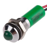 アールエスコンポーネンツ RS PRO 表示灯， 220V ac， 緑， 実装ホールサイズ:8mm 723-9621 1個（直送品）