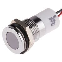 アールエスコンポーネンツ RS PRO 表示灯， 24V dc， 白， 実装ホールサイズ:14mm 703-8954 1個（直送品）