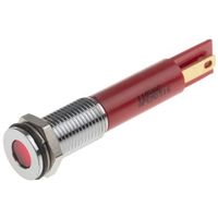 アールエスコンポーネンツ RS PRO 表示灯， 110V ac， 赤， 実装ホールサイズ:8mm 913-8722 1個（直送品）