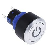 アールエスコンポーネンツ RS PRO 押しボタンスイッチ， モーメンタリ， パネルマウント， 単極双投(SPDT) 175-8877 1個（直送品）