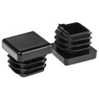 アールエスコンポーネンツ RS PRO 角形チューブプラグ 黒 629-0120 1袋(100個)（直送品）