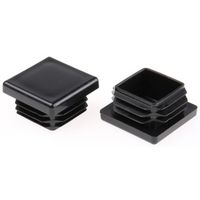 アールエスコンポーネンツ RS PRO 角形チューブプラグ 黒 629-0136 1袋(100個)（直送品）