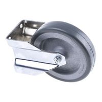 アールエスコンポーネンツ キャスター RS PRO タイヤ材 ゴム， 取付けプレートサイズ 65 x 50mm 712-4857 1個（直送品）