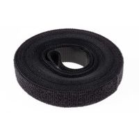 RS PRO フック / ループストラップ 16 mm x 5m 黒 ナイロン 66 テープ 179-7177 1リール(5m)（直送品）