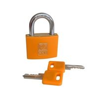 A[GXR|[lc RS PRO yellow plastic coated brass padlo 195-8254 1iij