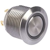 アールエスコンポーネンツ RS PRO 押しボタンスイッチ， モーメンタリ， パネルマウント， 単極単投(SPST) 175-9504 1個（直送品）