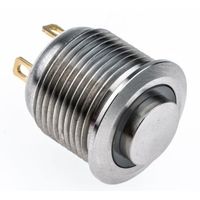 アールエスコンポーネンツ RS PRO 押しボタンスイッチ， モーメンタリ， パネルマウント， 単極単投(SPST) 175-9513 1個（直送品）