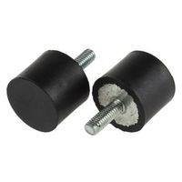 アールエスコンポーネンツ RS PRO 防振マウント，高さ:20mm オネジ専用 162-3225 1袋(8個)（直送品）